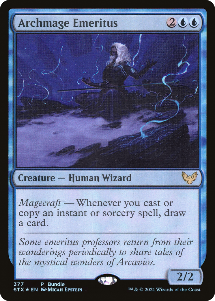 Archmage Emeritus (Bundle) [Strixhaven: School of Mages Promos] | Silver Goblin