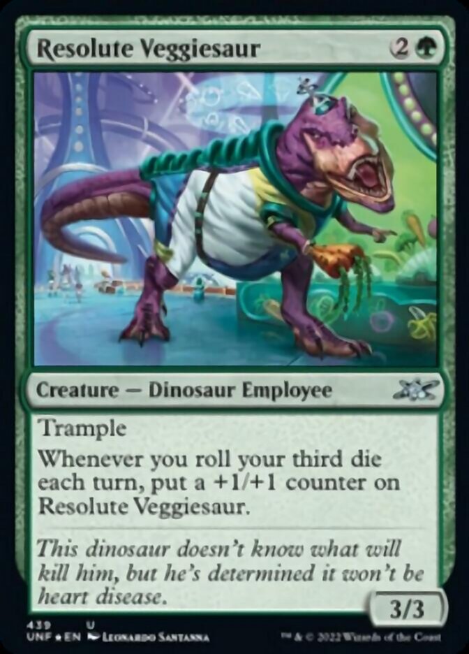 Resolute Veggiesaur (Galaxy Foil) [Unfinity] | Silver Goblin