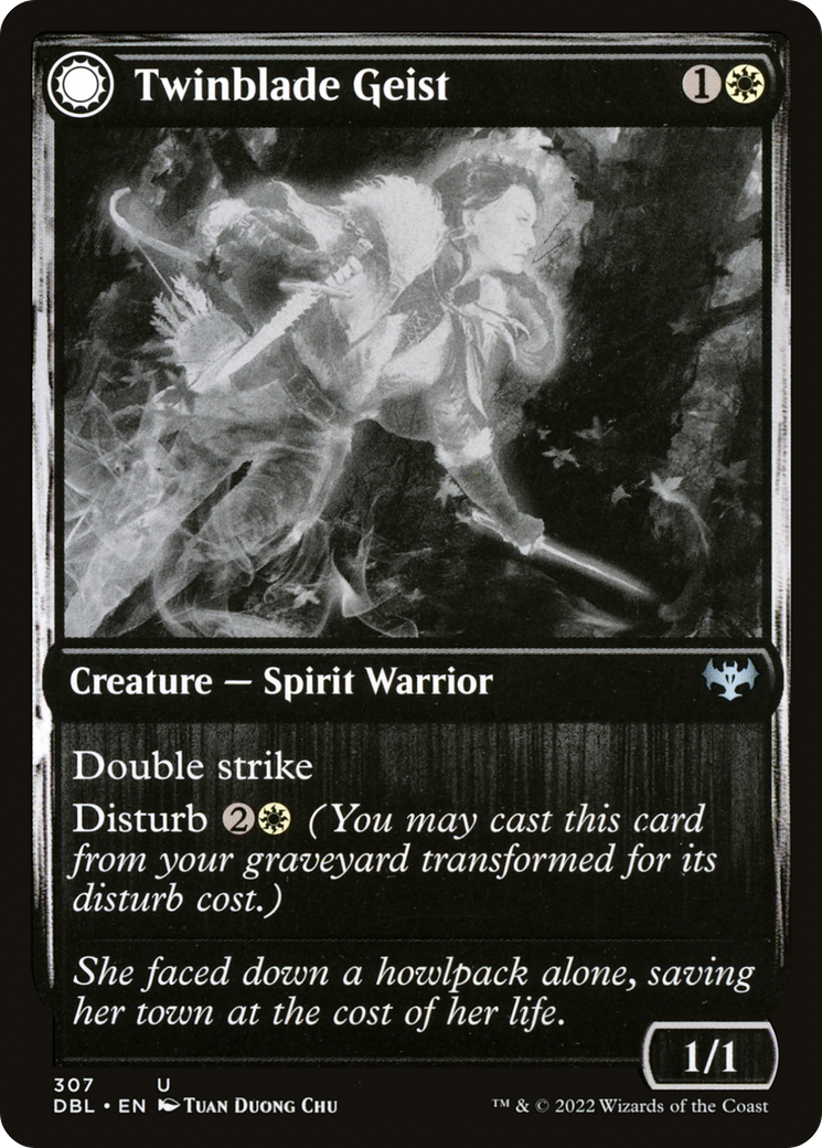 Twinblade Geist (307) Foil - Innistrad: Double Feature