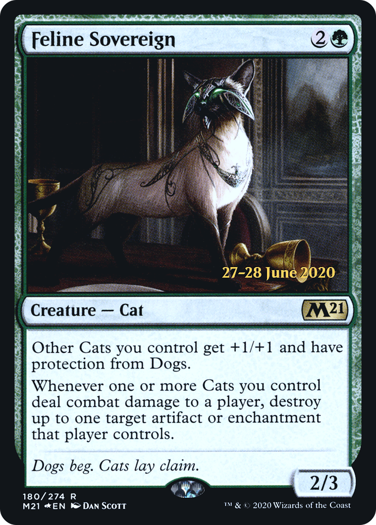 Feline Sovereign (180s) Foil - Core Set 2021 Promos