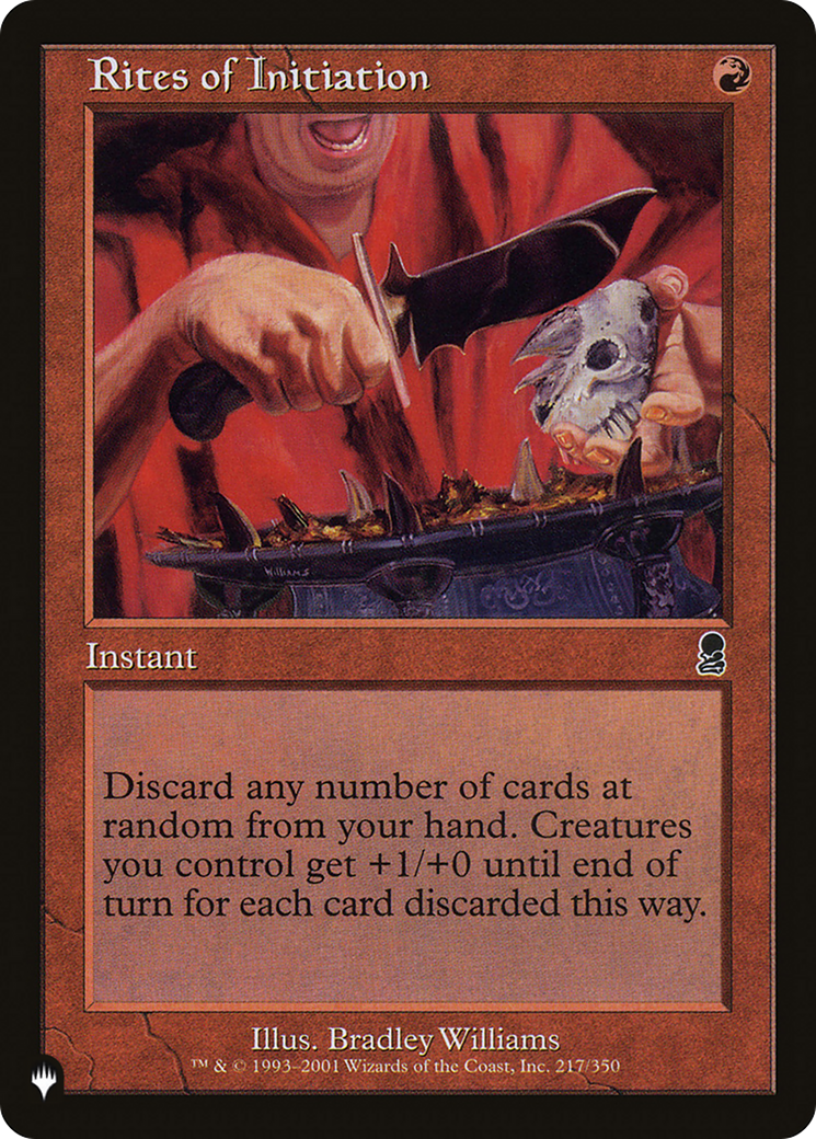 Rites of Initiation (Retro) (217/350) - The List