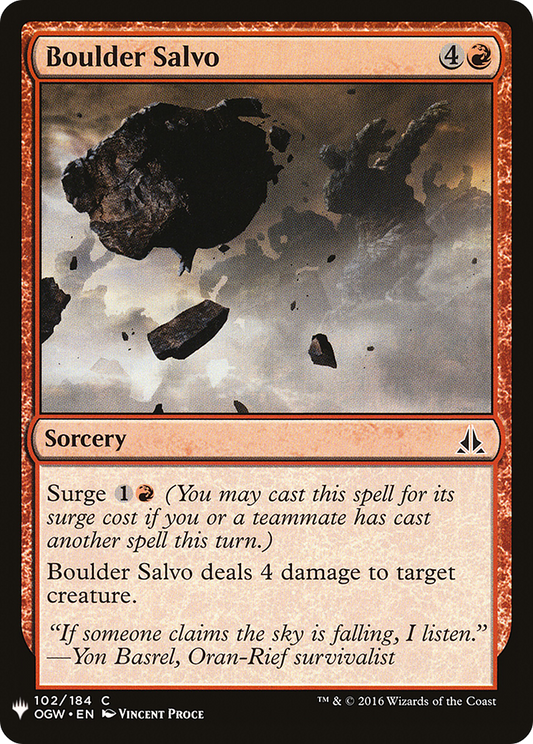 Boulder Salvo (OGW-102) - The List