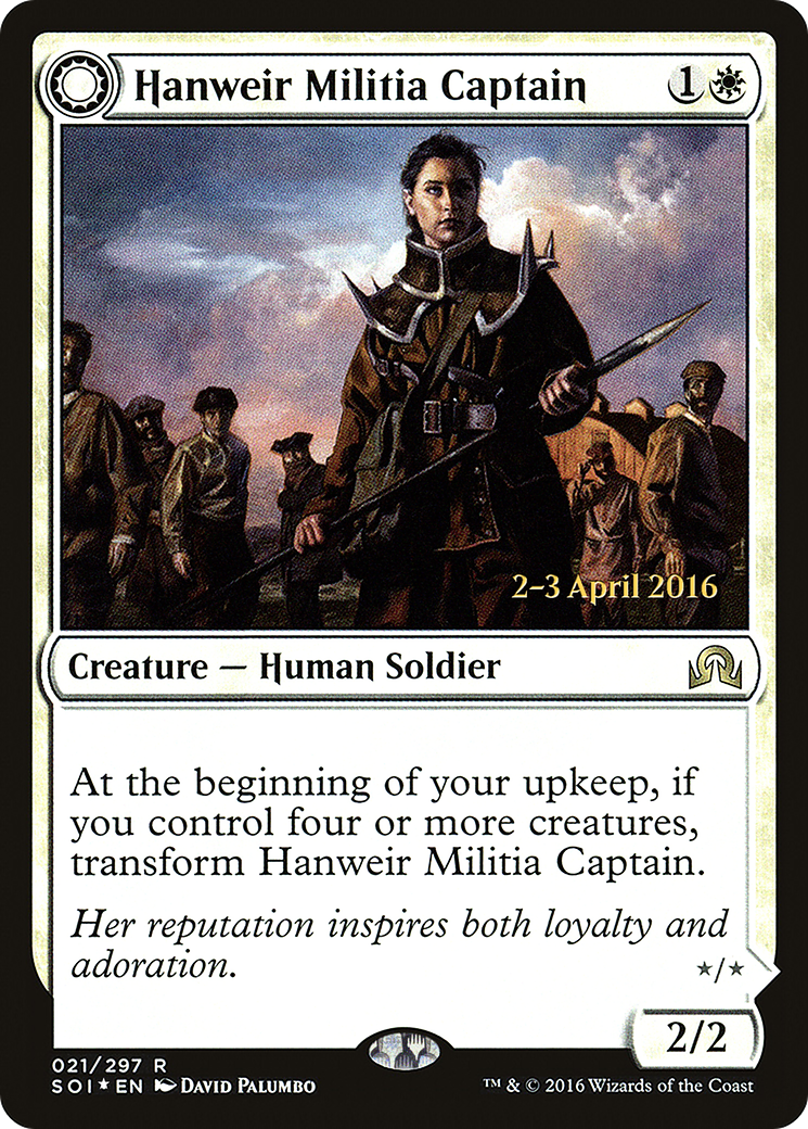 Hanweir Militia Captain // Westvale Cult Leader [Shadows over Innistrad Prerelease Promos] | Silver Goblin