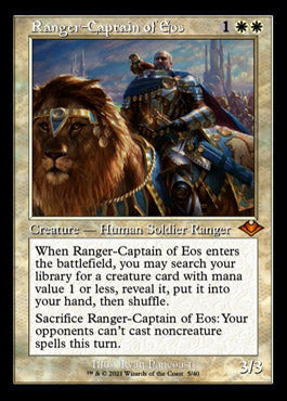 Ranger-Captain of Eos (Retro Foil Etched) [Modern Horizons 2] | Silver Goblin