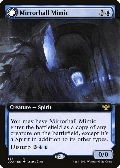 Mirrorhall Mimic // Ghastly Mimicry (Extended Art) [Innistrad: Crimson Vow] Foil