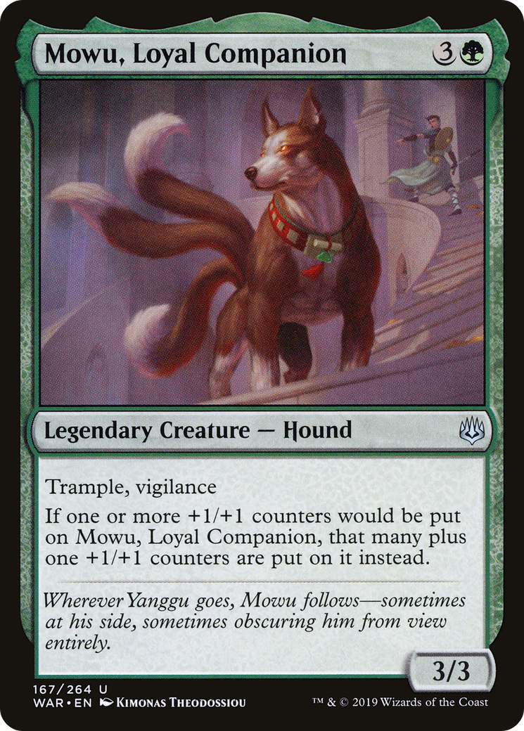 Mowu, Loyal Companion (167) Foil - War of the Spark