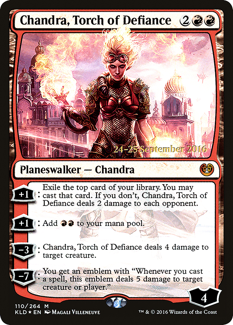 Chandra, Torch of Defiance (Prerelease) (110) Foil - Kaladesh Promos