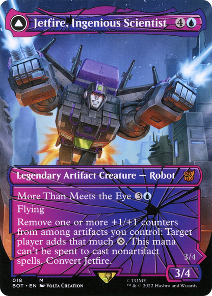 Jetfire, Ingenious Scientist // Jetfire, Air Guardian (018) Foil - Transformers