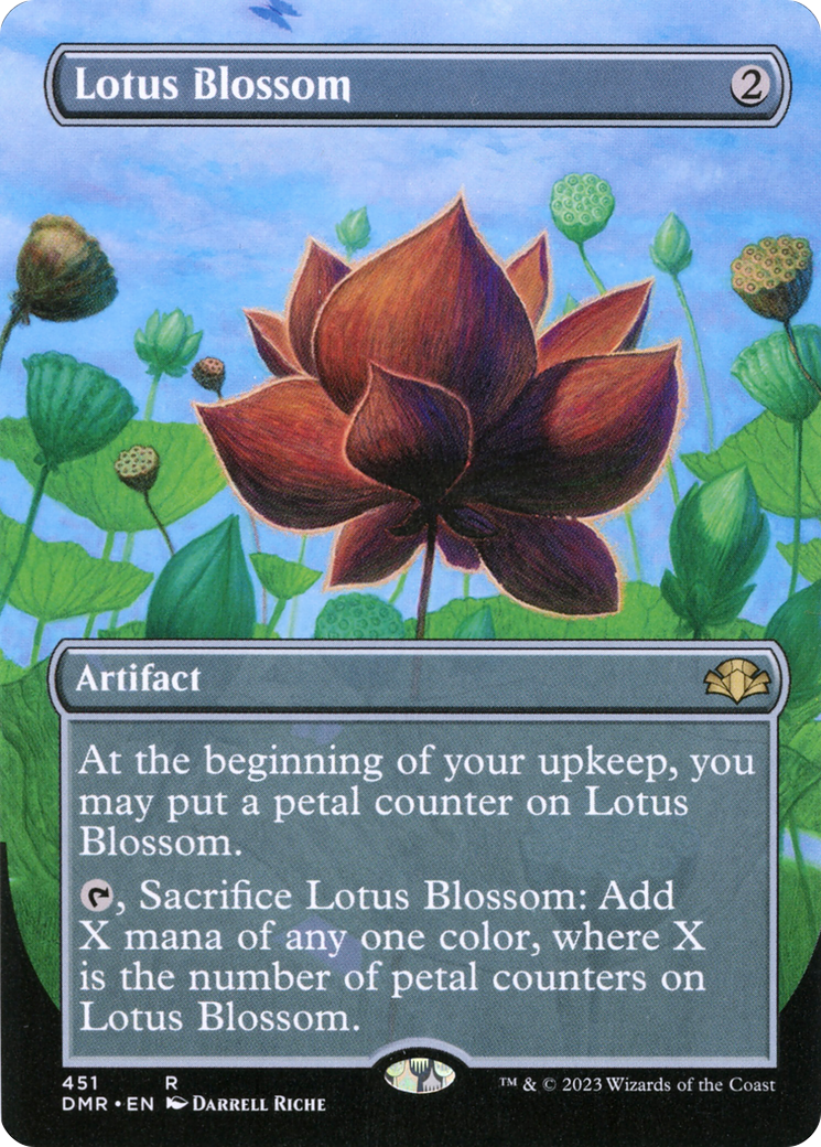 Lotus Blossom (Borderless Alternate Art) [Dominaria Remastered] | Silver Goblin