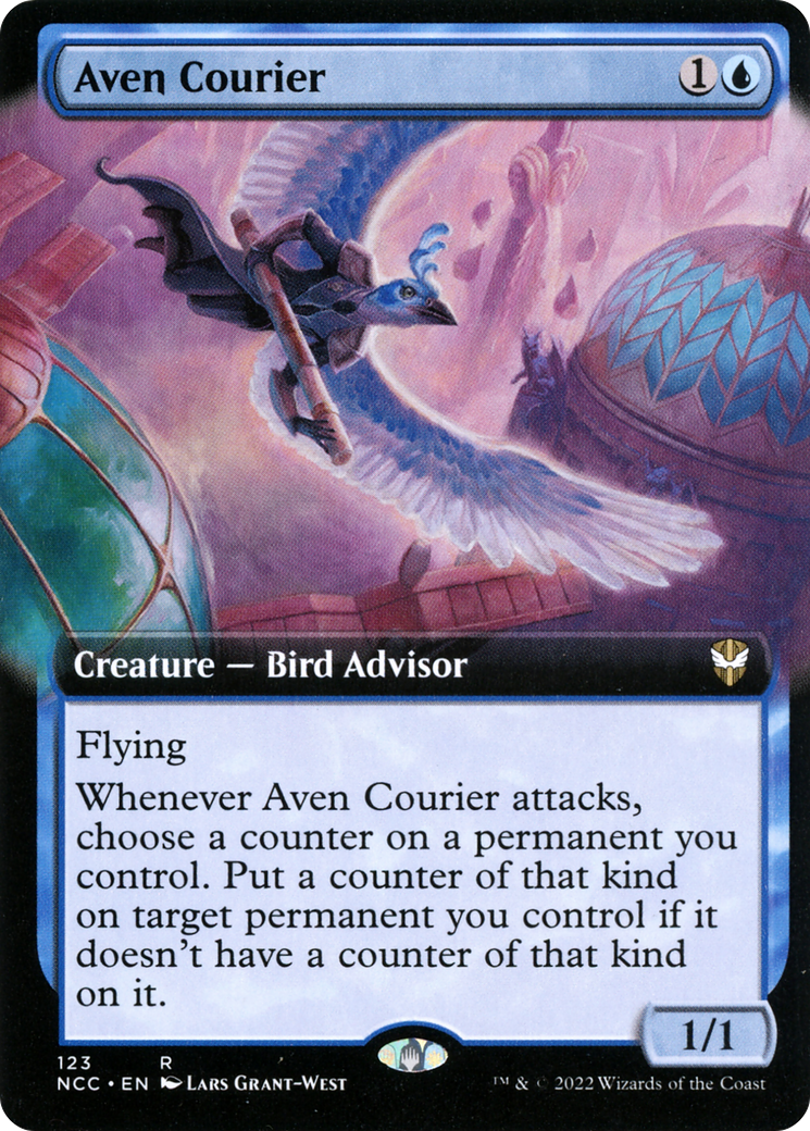 Aven Courier (Extended Art) (123) - New Capenna Commander