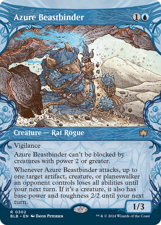 Azure Beastbinder (Showcase) [Bloomburrow] Foil