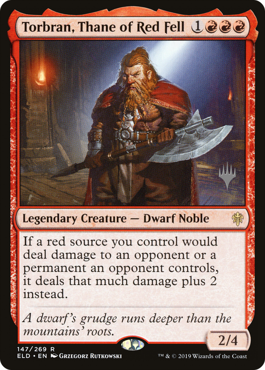 Torbran, Thane of Red Fell (Promo Pack) [Throne of Eldraine Promos] Foil