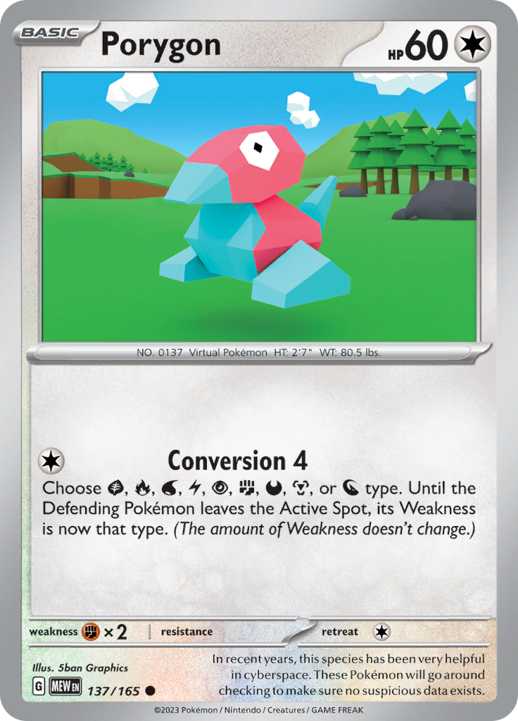 Porygon (137/165) [Scarlet & Violet: 151] | Silver Goblin