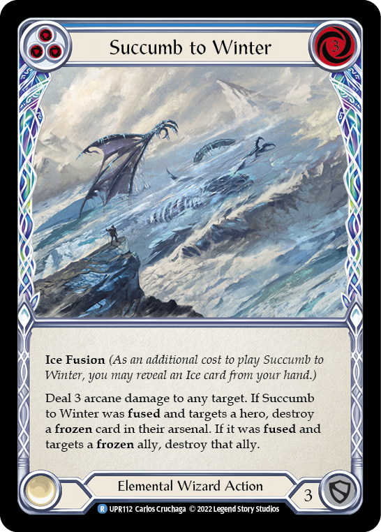 Succumb to Winter (Blue) [UPR112] (Uprising)  Rainbow Foil | Silver Goblin