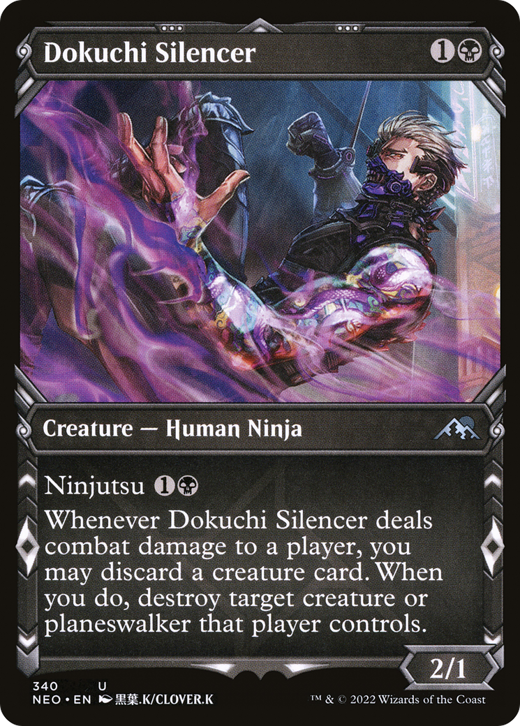 Dokuchi Silencer (Showcase) (340) Foil - Kamigawa: Neon Dynasty
