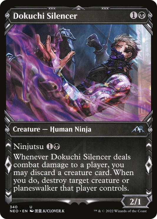 Dokuchi Silencer (Showcase) (340) - Kamigawa: Neon Dynasty