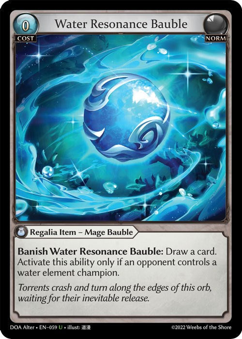 Water Resonance Bauble (059) [Dawn of Ashes: Alter Edition] Foil
