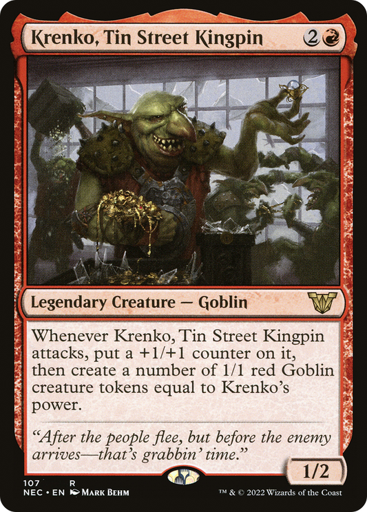 Krenko, Tin Street Kingpin (107) - Neon Dynasty Commander