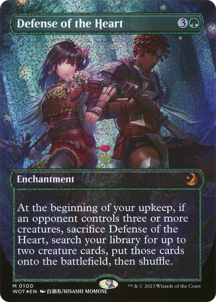 Defense of the Heart (Anime Borderless) (Confetti Foil) (100) Foil - Wilds of Eldraine: Enchanting Tales