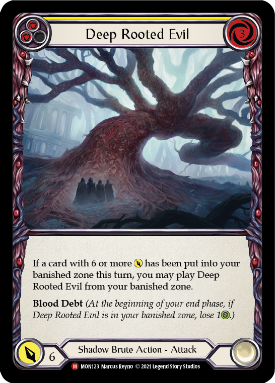 Deep Rooted Evil [MON123-RF] (Monarch)  1st Edition Rainbow Foil | Silver Goblin