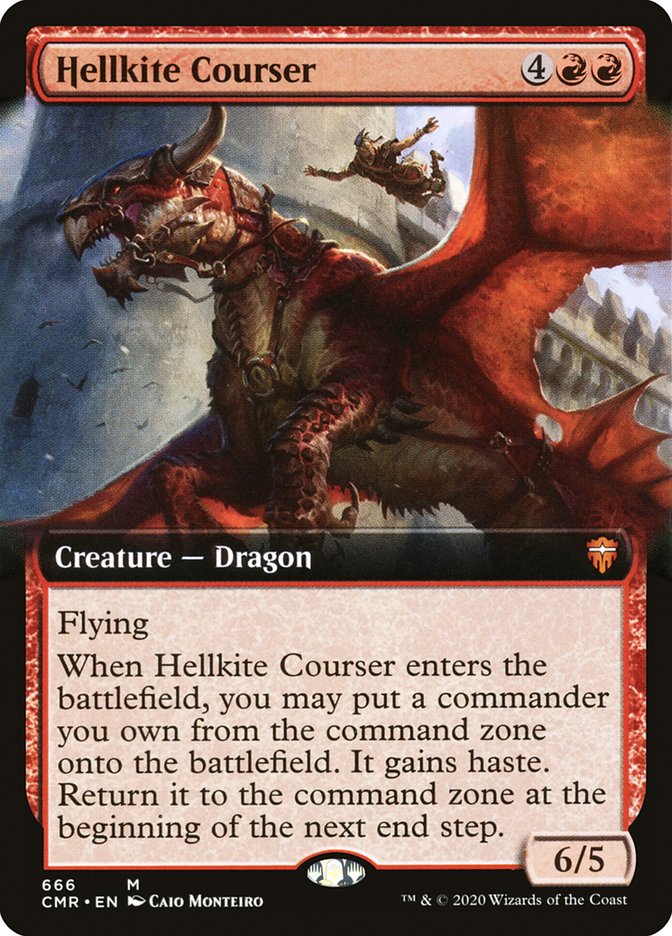 Hellkite Courser (Extended Art) [Commander Legends] | Silver Goblin