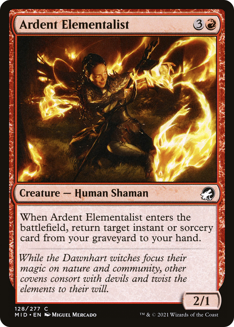 Ardent Elementalist (128) Foil - Innistrad: Midnight Hunt