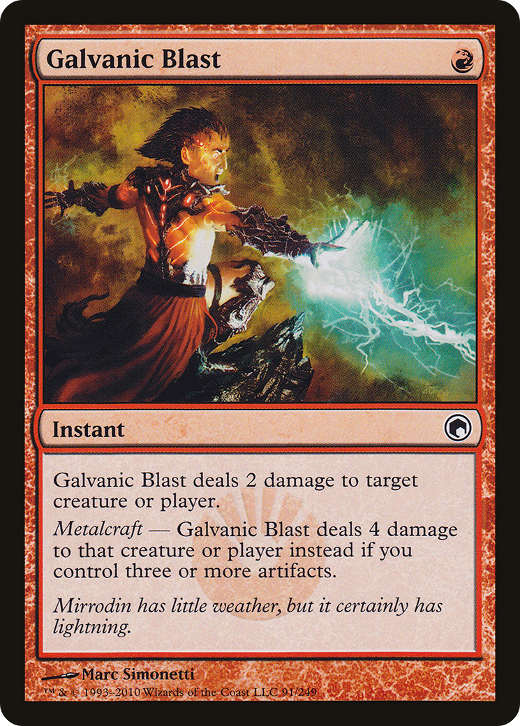 Galvanic Blast (091) Foil - Scars of Mirrodin