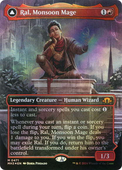 Ral, Monsoon Mage (Borderless) (Textured Foil) (471) Foil - Modern Horizons 3