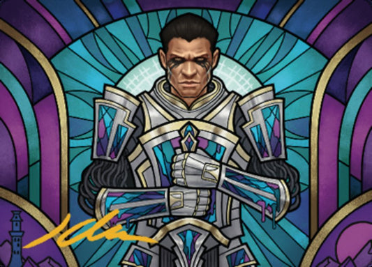 Aron, Benalia's Ruin Art Card (Gold-Stamped Signature) [Dominaria United Art Series]