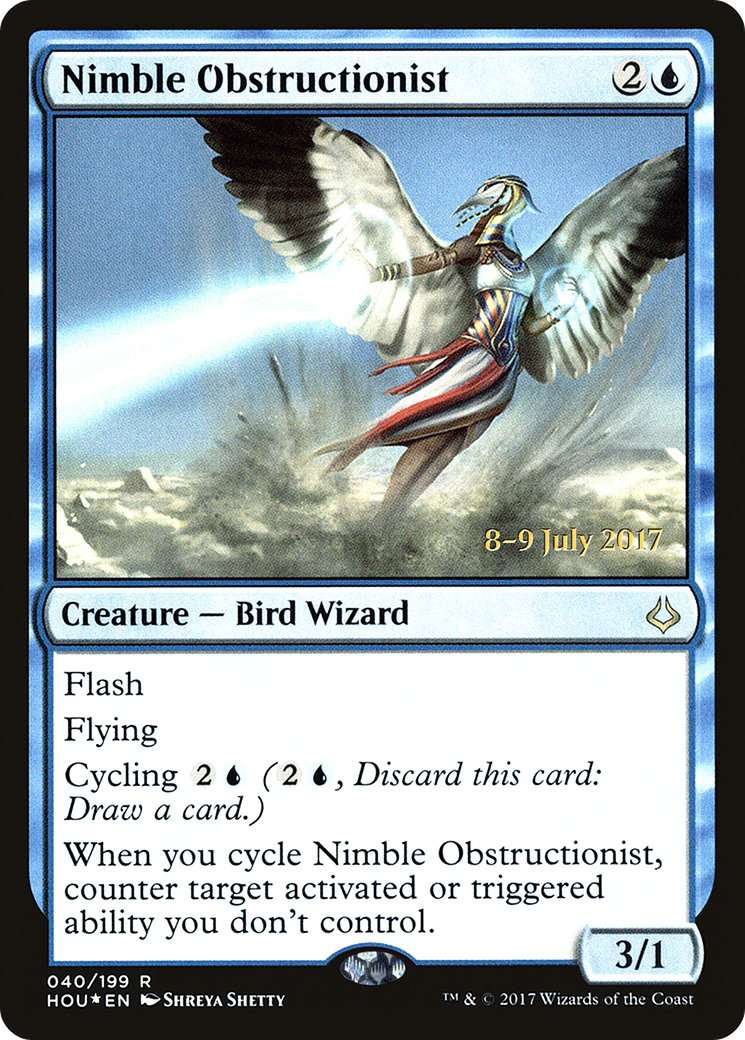Nimble Obstructionist (40s) Foil - Hour of Devastation Promos