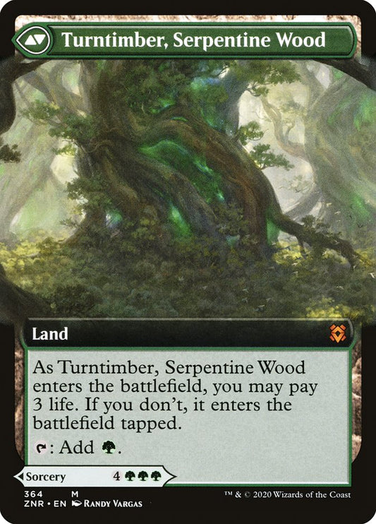 Turntimber Symbiosis // Turntimber, Serpentine Wood (Extended Art) [Zendikar Rising] Foil