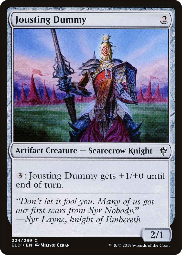 Jousting Dummy (224) Foil - Throne of Eldraine