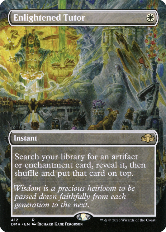 Enlightened Tutor (Borderless Alternate Art) [Dominaria Remastered] Foil