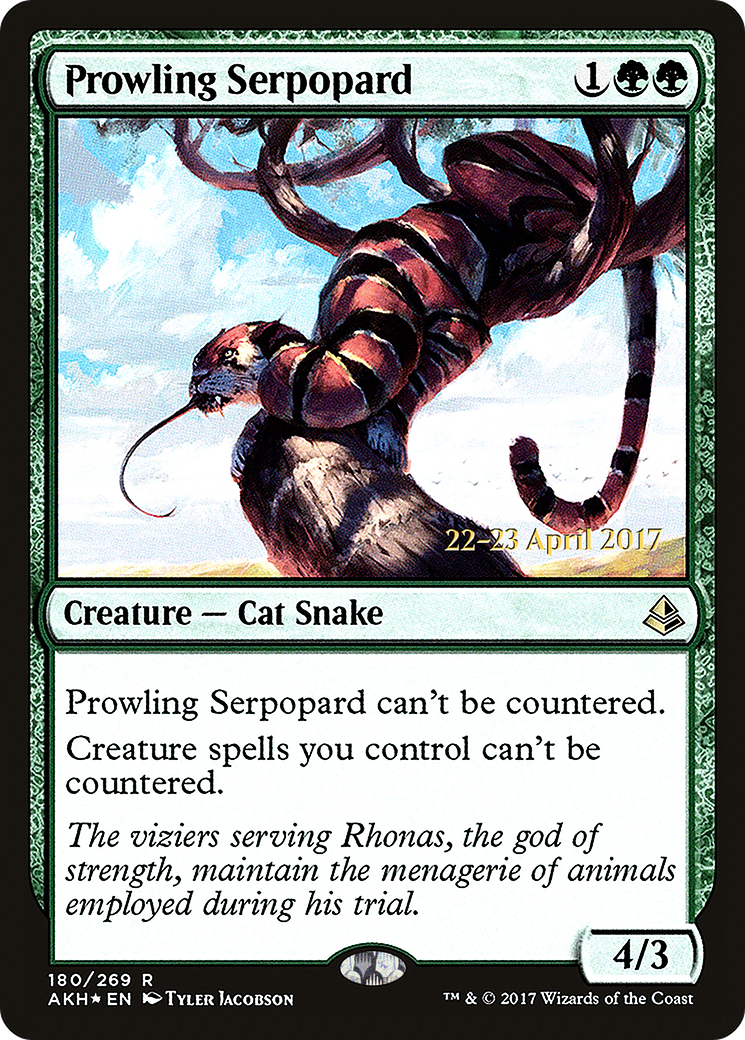 Prowling Serpopard (180) Foil - Amonkhet Promos
