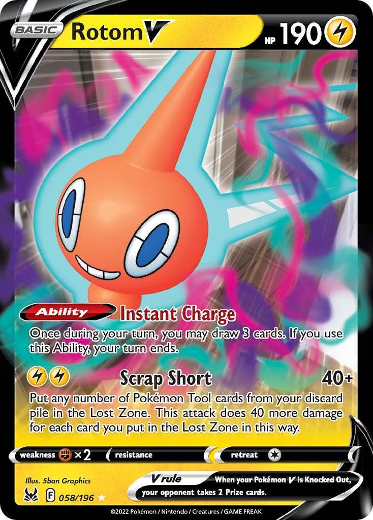 Rotom V (058/196) [Sword & Shield: Lost Origin] | Silver Goblin