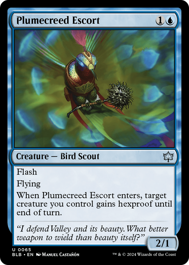 Plumecreed Escort [Bloomburrow] Foil