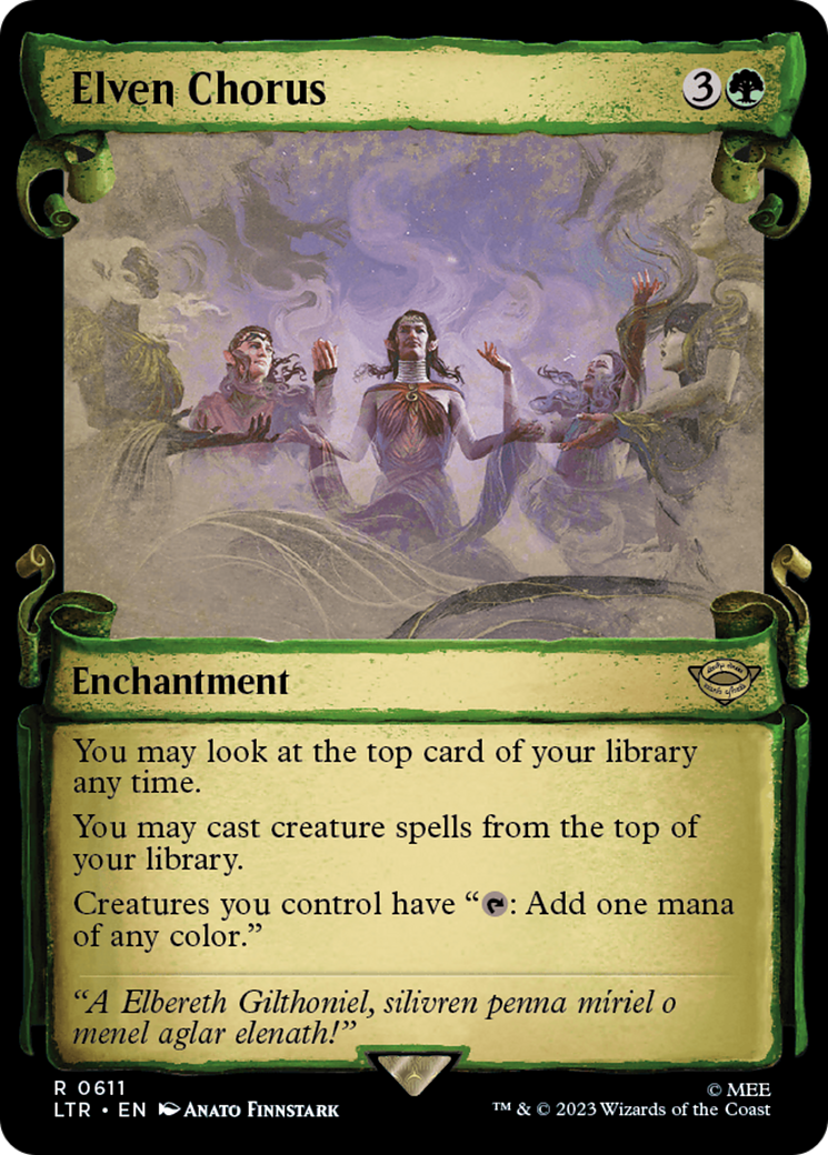 Elven Chorus (Showcase) (611) Foil - The Lord of the Rings: Tales of Middle-earth
