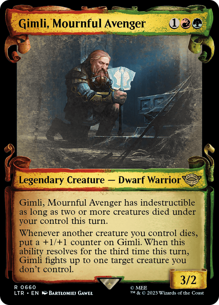 Gimli, Mournful Avenger (Showcase) (660) Foil - The Lord of the Rings: Tales of Middle-earth