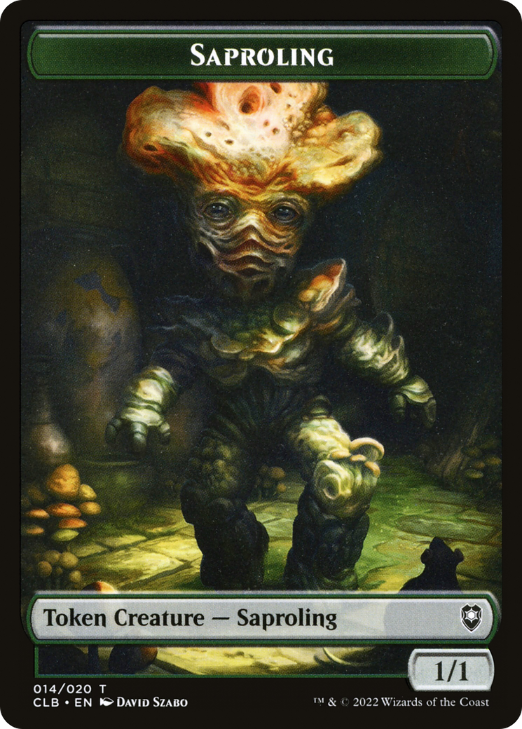 Saproling Token (014) Foil - Battle for Baldur's Gate Tokens