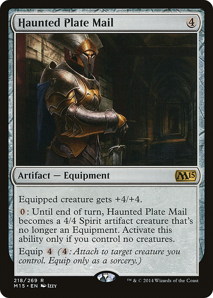 Haunted Plate Mail (218) Foil - Magic 2015