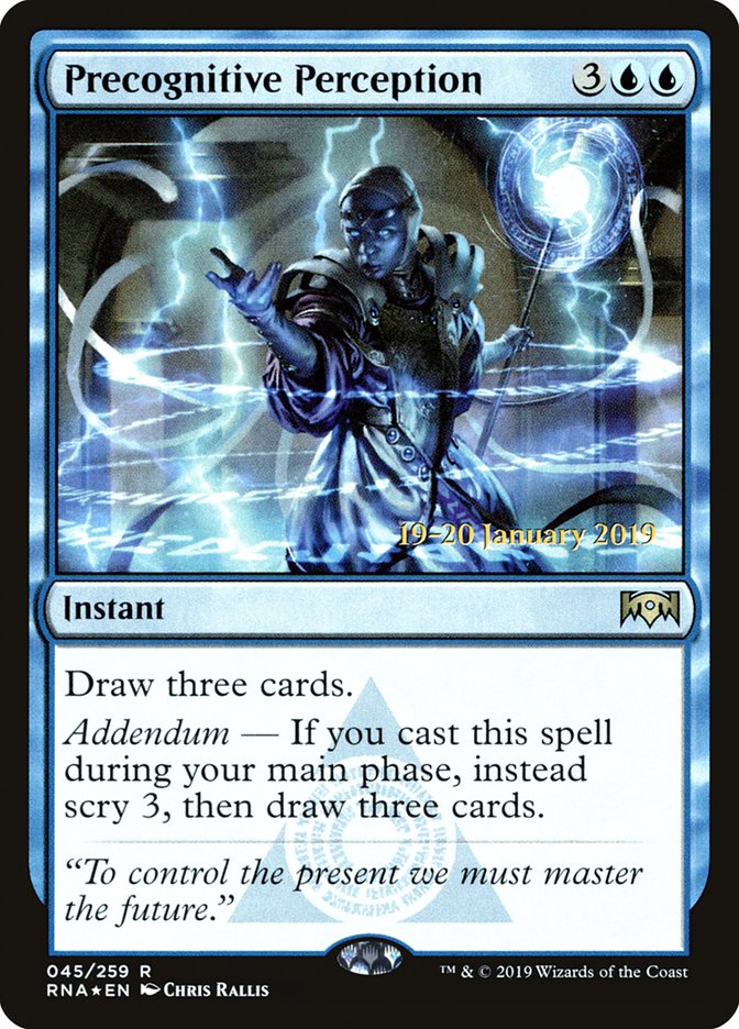 Precognitive Perception [Ravnica Allegiance Prerelease Promos] | Silver Goblin