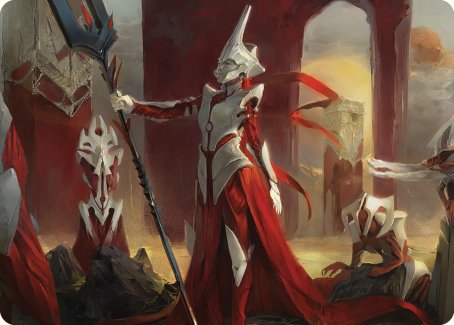 Porcelain Zealot Art Card [Phyrexia: All Will Be One Art Series] | Silver Goblin