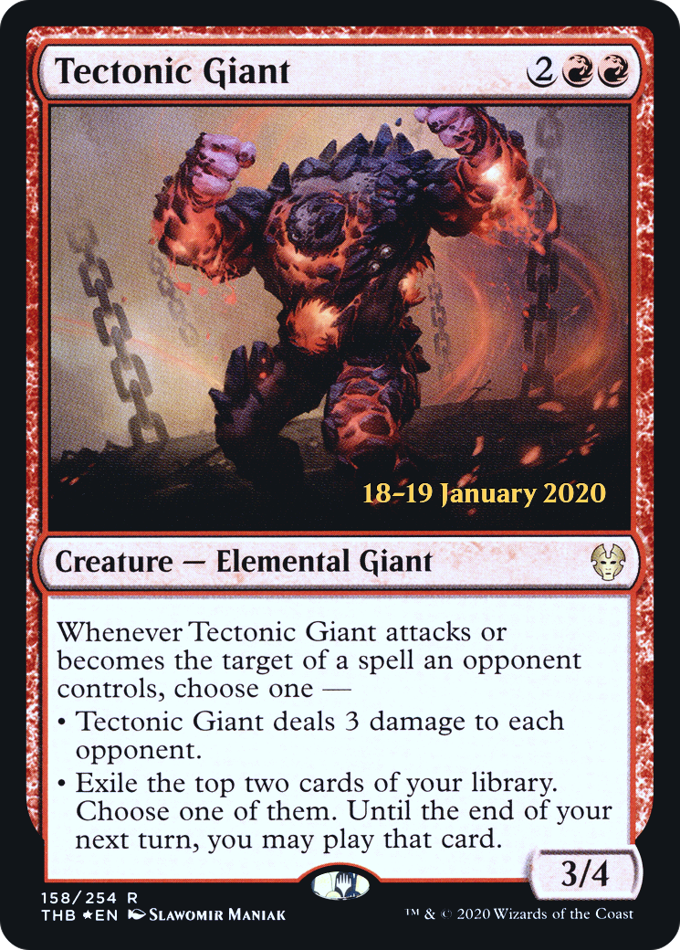 Tectonic Giant [Theros Beyond Death Prerelease Promos] | Silver Goblin