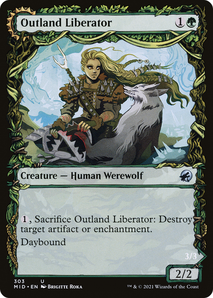 Outland Liberator // Frenzied Trapbreaker (Showcase) (303) Foil - Innistrad: Midnight Hunt