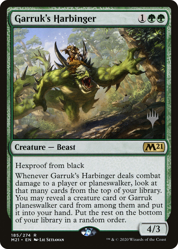 Garruk's Harbinger (185p) - Core Set 2021 Promos