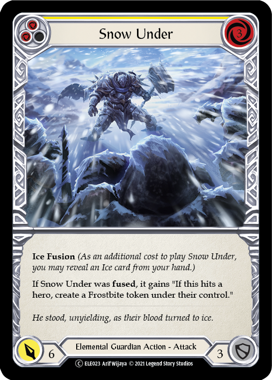 Snow Under (Yellow) [U-ELE023] (Tales of Aria Unlimited)  Unlimited Rainbow Foil | Silver Goblin