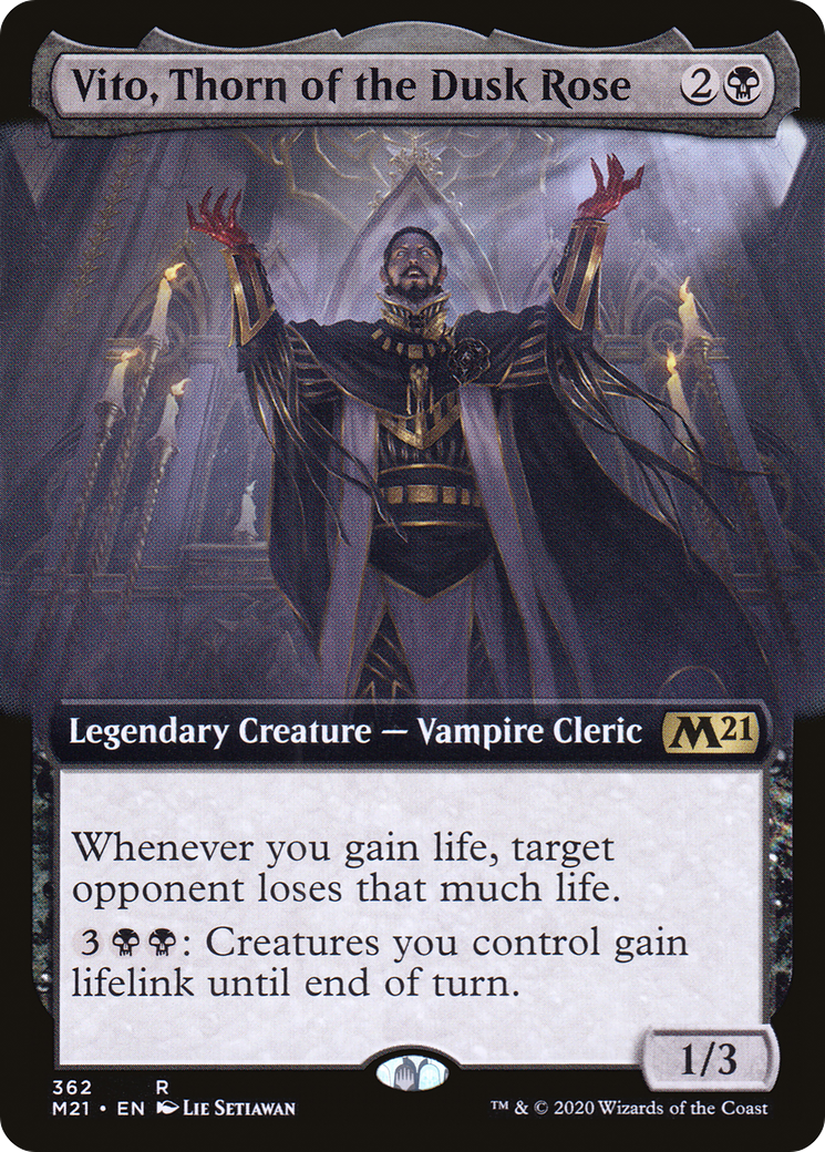 Vito, Thorn of the Dusk Rose (Extended Art) (362) Foil - Core Set 2021