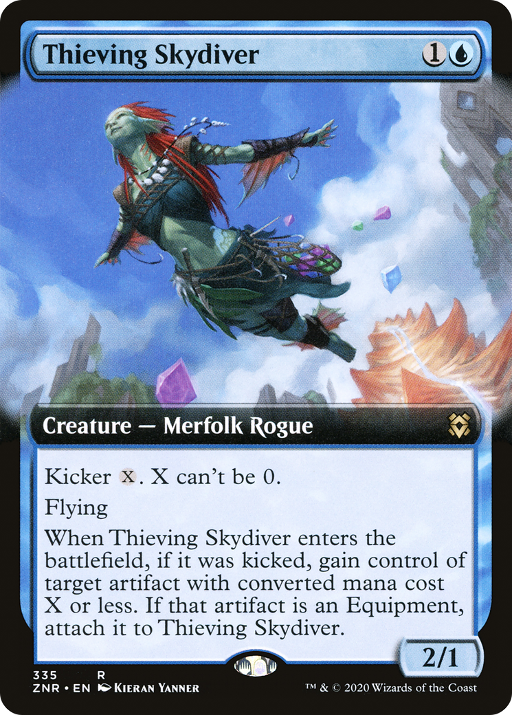 Thieving Skydiver (Extended Art) (335) - Zendikar Rising