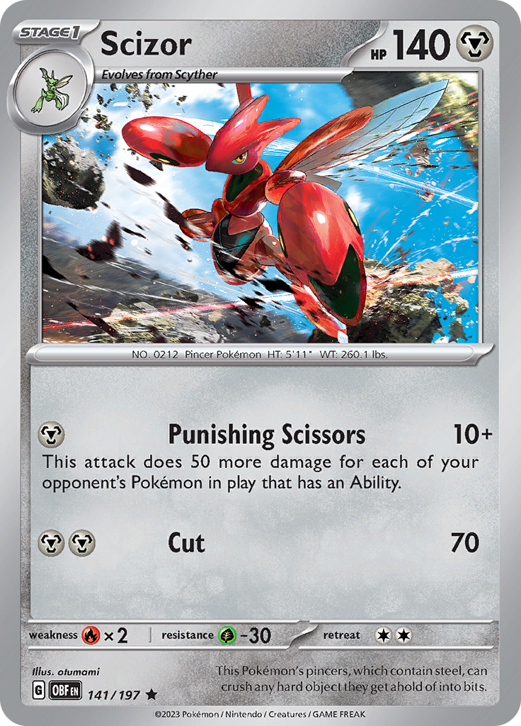 Scizor (141/197) [Scarlet & Violet: Obsidian Flames] | Silver Goblin