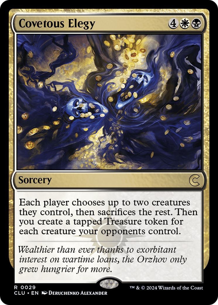 Covetous Elegy (029) - Ravnica: Clue Edition